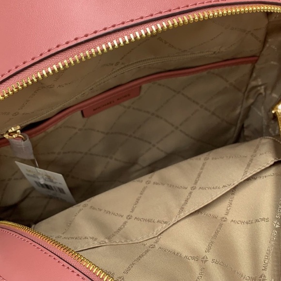 MICHAEL KORS JET SET GIRLS JAYCEE LARGE ZIP PACKED BACKPACK DARK POWDER BLUSH ML - Picture 4 of 16